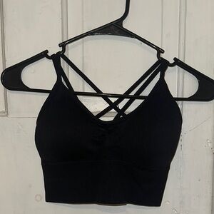 NVGTN black flourish seamless bra